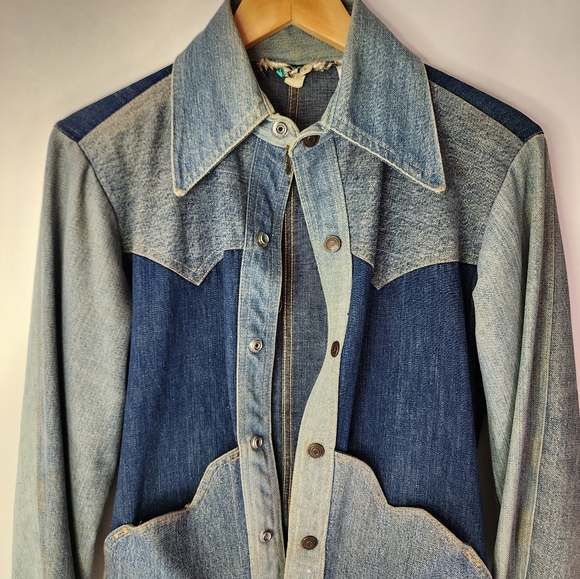 Antonio Guiseppe 70s Rare custom one of a kind denim & leather jacket - Picture 15 of 16